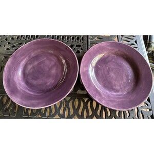 Pottery Barn Sausalito Fig Purple Dinner Plates Set of 2, 12.25”, Gently Used